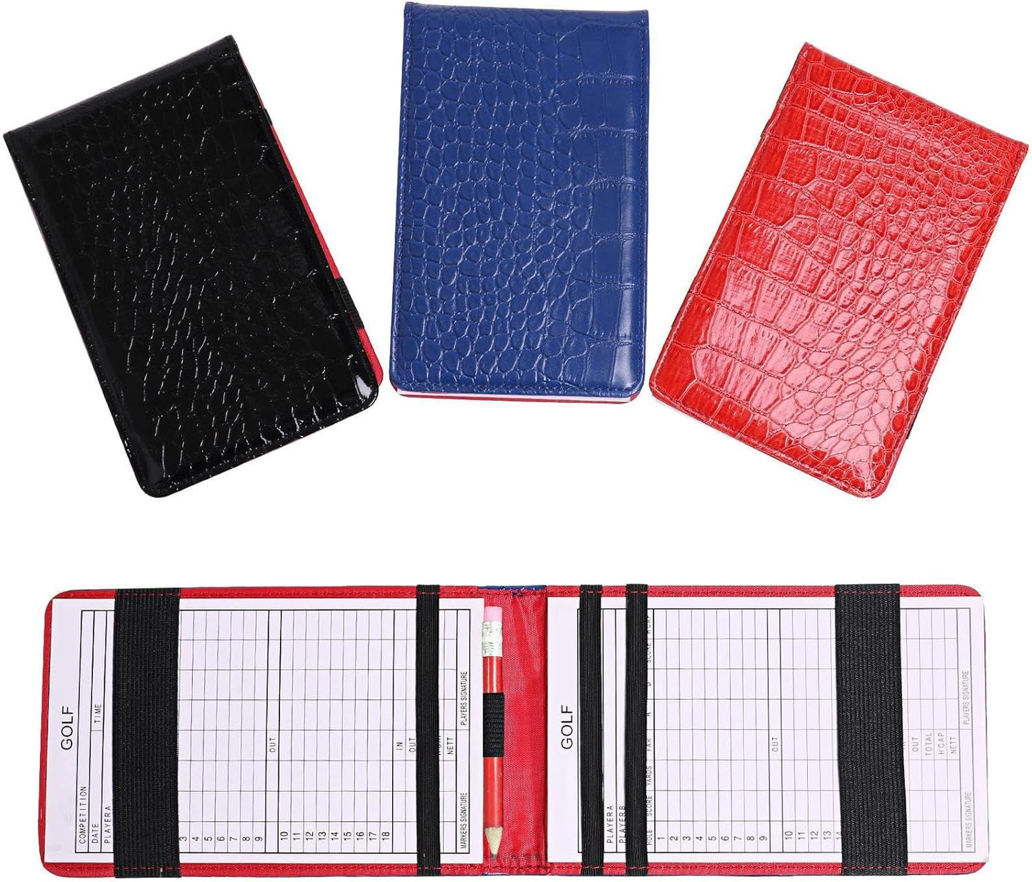 Golf Scorecard Book Pocket Yardage Book Holder Score Card Cover Men Women Portable Golf Accessories Golf Scorecard Holder