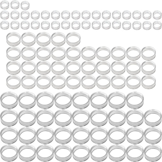 (105 PCS) Baseball Display Stand,Spheres Holder, Clear Baseball Ring, Sphere Stand,Round Display Stand for Golf Ball, Baseball, Softball, Tennis Ball, Spheres, Marbles, 3 Sizes: Large, Medium, Small