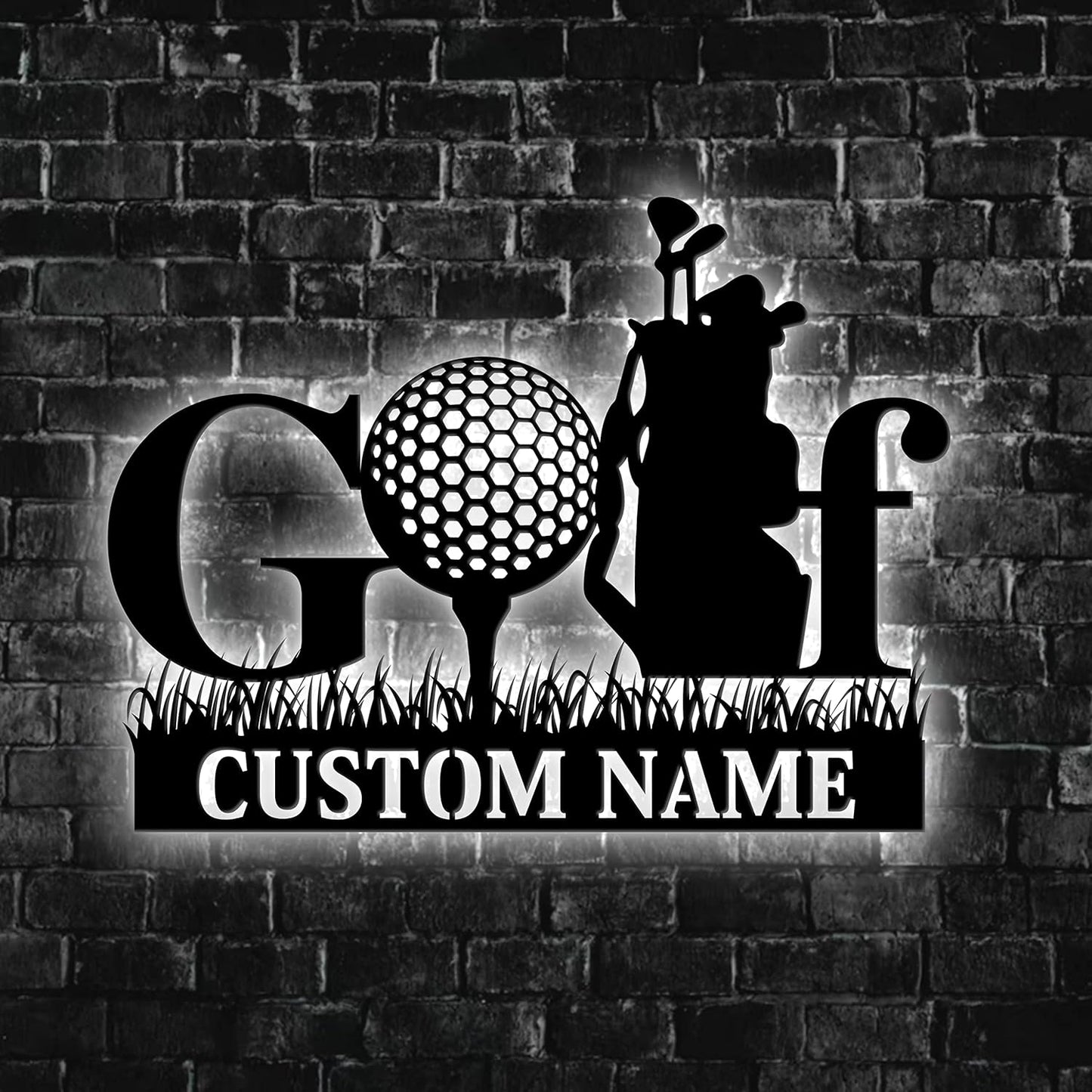 Personalized Golf Metal Sign, Custom Golf Name Monogram Sign, Golf Metal Wall Art, Custom Golf Monogram Wall Decor, Personalized Golf Gift, Gift For Dad, Son, Sports Lovers, Christmas Gift