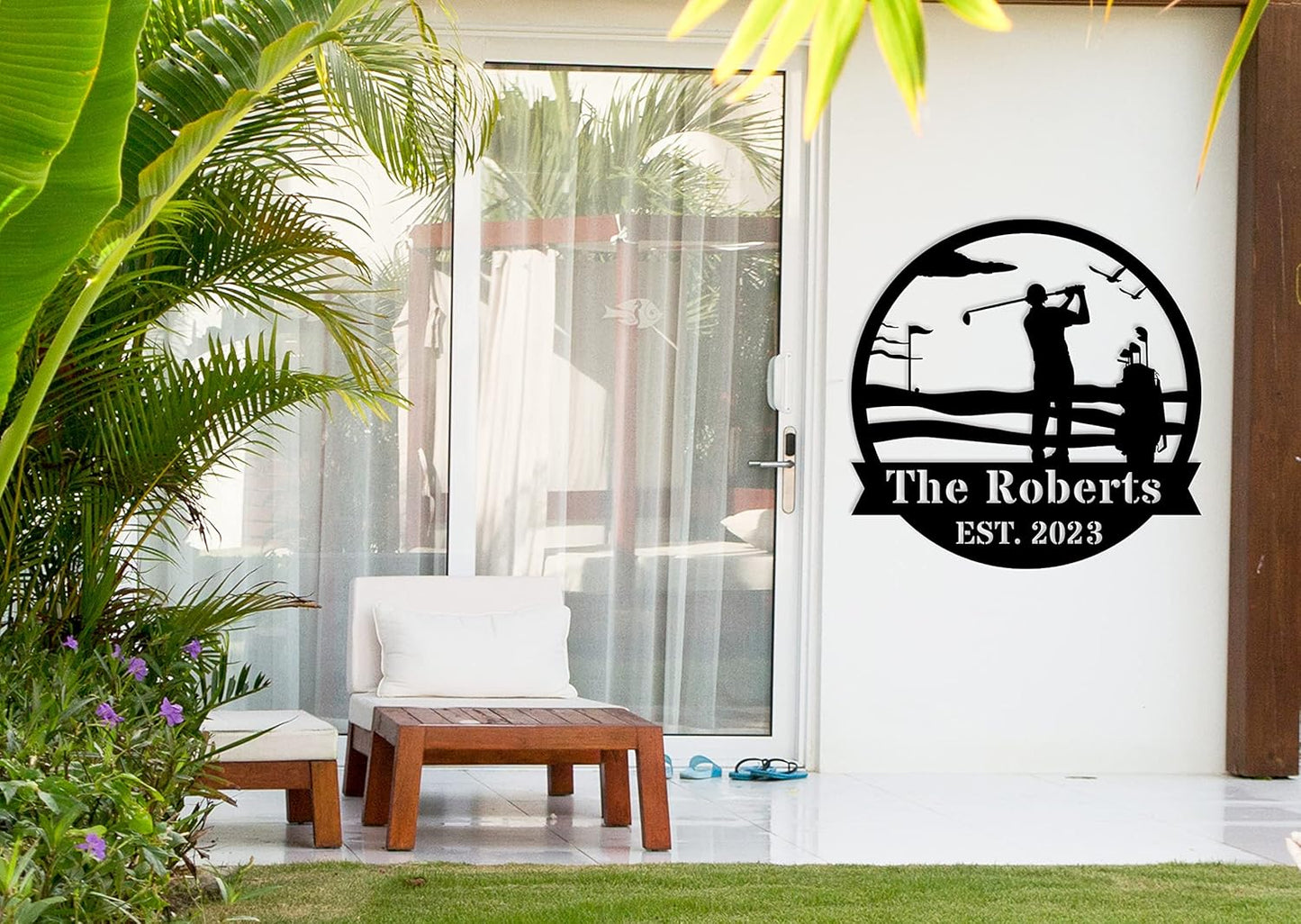 Personalized Golf Metal Sign, Custom Golf Name Monogram Sign, Golf Metal Wall Art, Custom Golf Monogram Wall Decor, Personalized Golf Gift