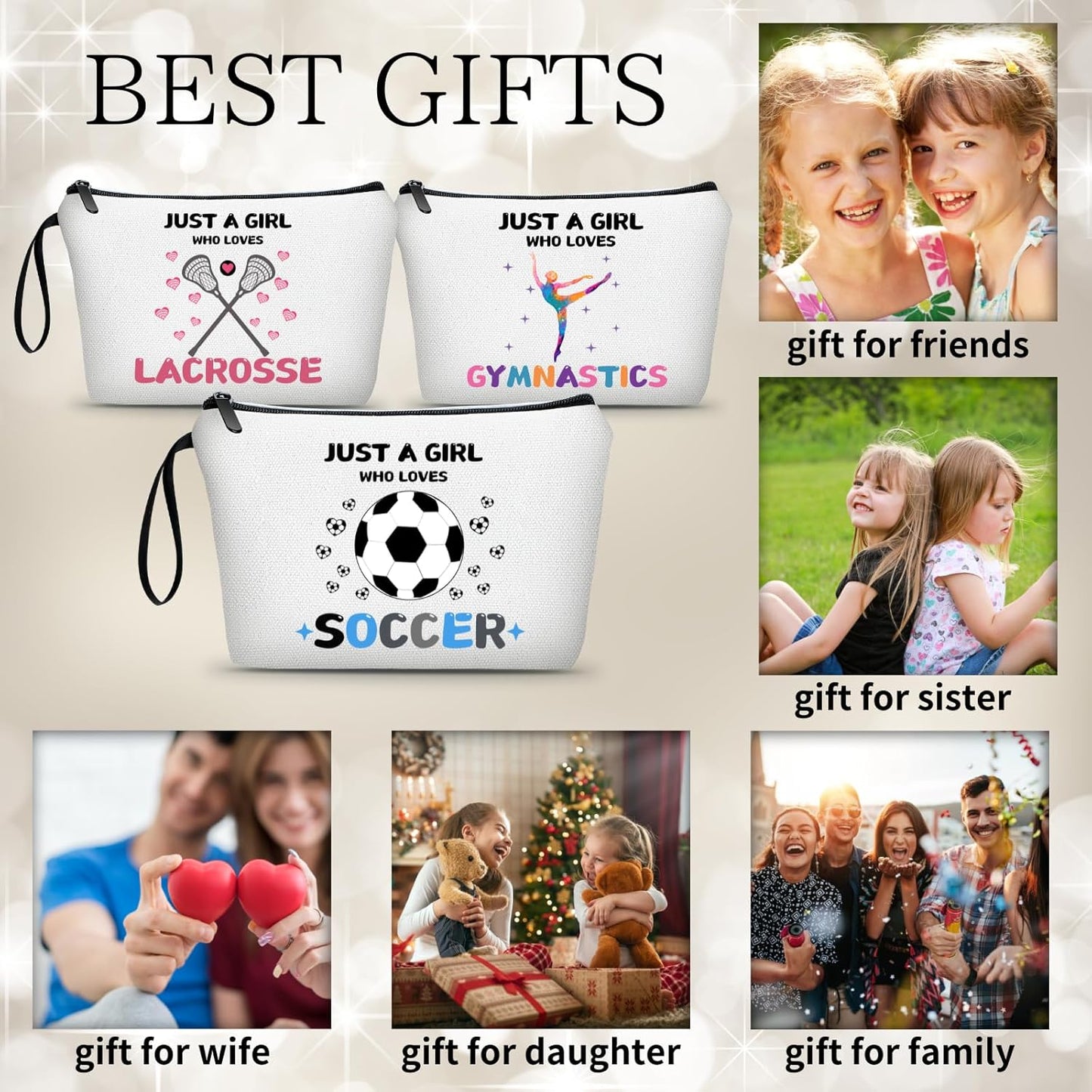 Soccer Gifts,Soccer Coach Gifts,Soccer Gifts for Girls,Cosmetic Bags for Women,Birthday Gifts for Girls,Soccer Mom Essentials,Daughter Gifts from Mom,Friendship Gifts for Women