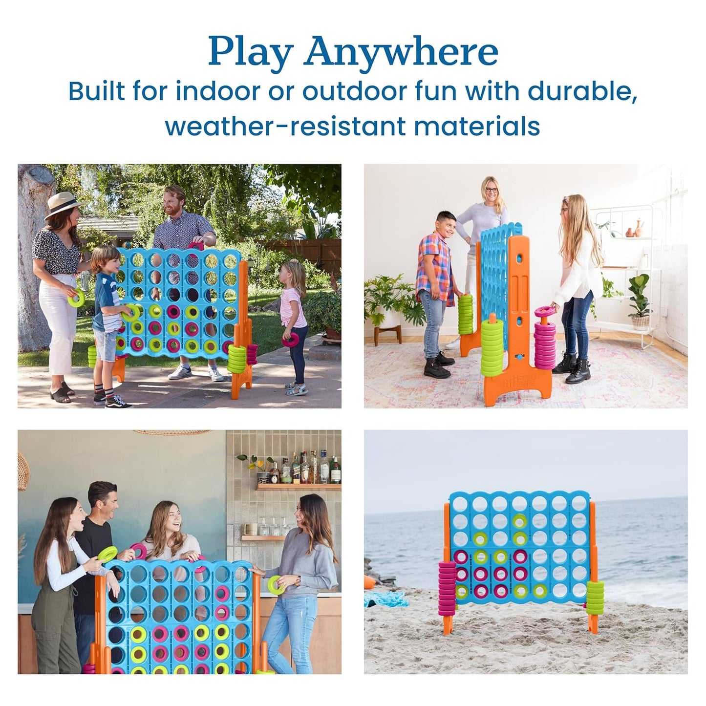 ECR4Kids Jumbo 4-To-Score, Giant Game, Vibrant