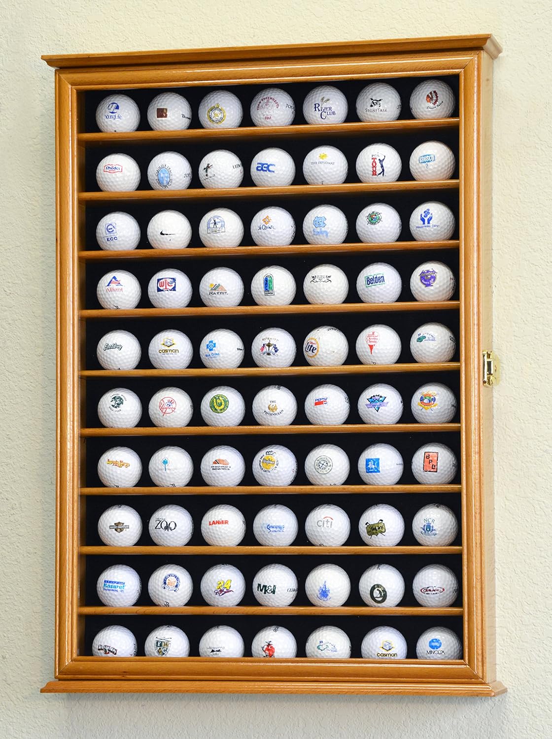 Golf Ball Display Case Holder Cabinet Wall Rack Stand Select Your Size 98% UV Lockable 5 Sizes 4 Colors to Choose