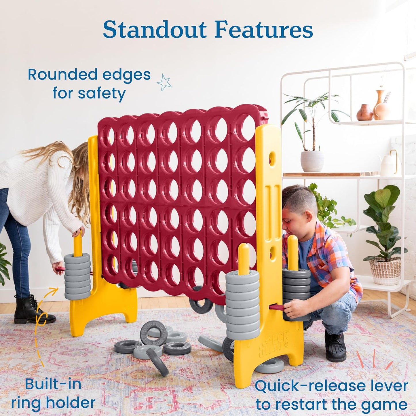 ECR4Kids Jumbo 4-To-Score, Giant Game, Cardinal, Gold