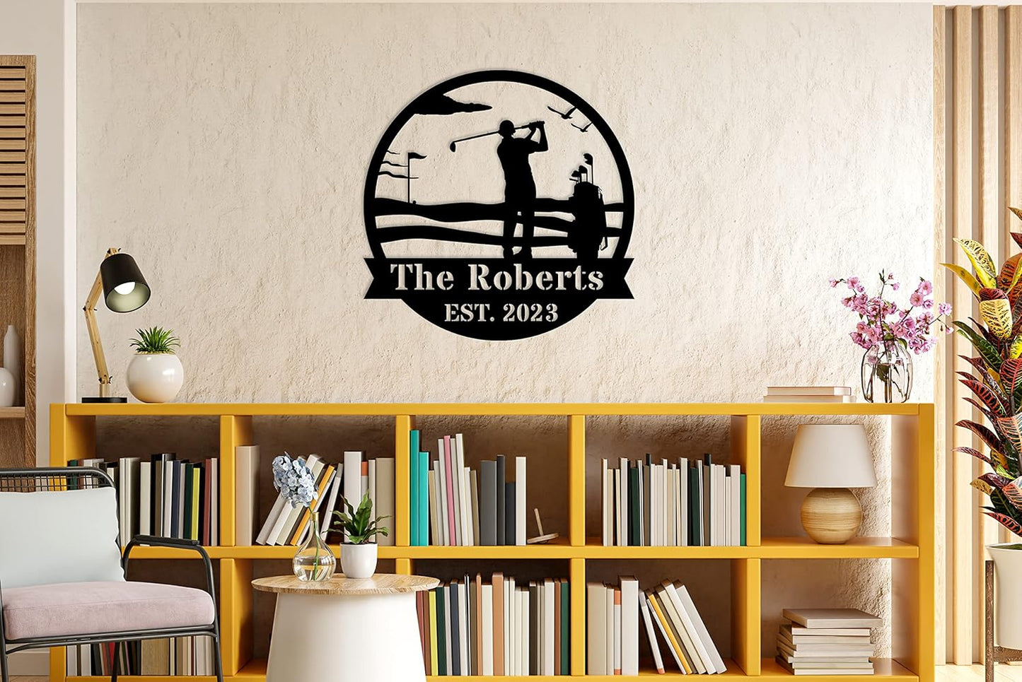 Personalized Golf Metal Sign, Custom Golf Name Monogram Sign, Golf Metal Wall Art, Custom Golf Monogram Wall Decor, Personalized Golf Gift