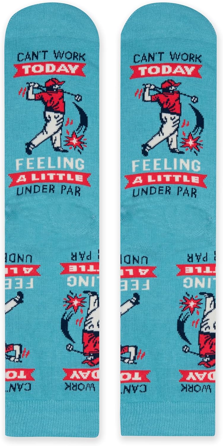 Lavley Funny Golf Socks - Fun gift for golfers - Unisex one size fits most - Great for birthdays or stocking stuffers