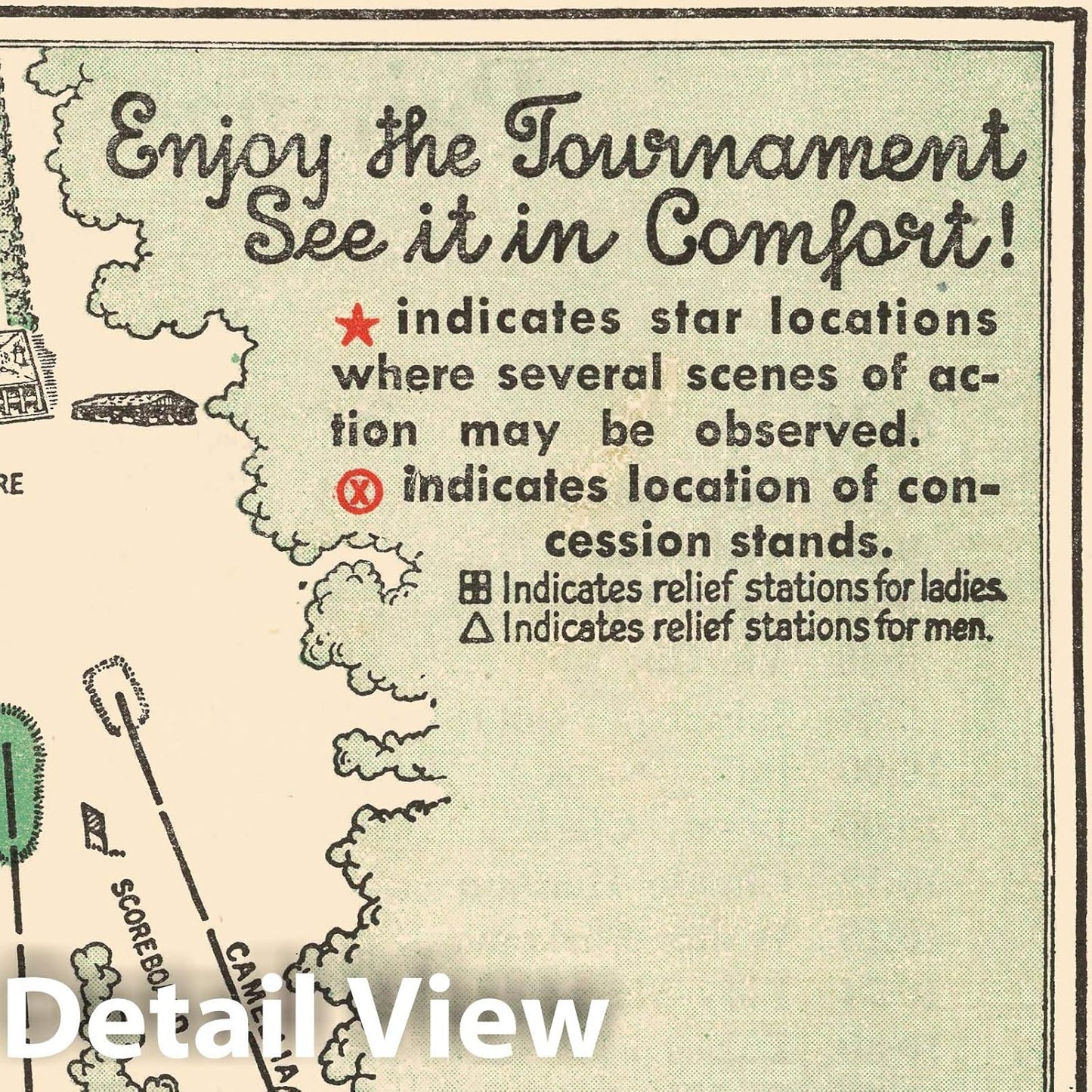Historic Map - Augusta National Golf Club Course, 1954 - Unframed Vintage Wall Art 33in x 44in