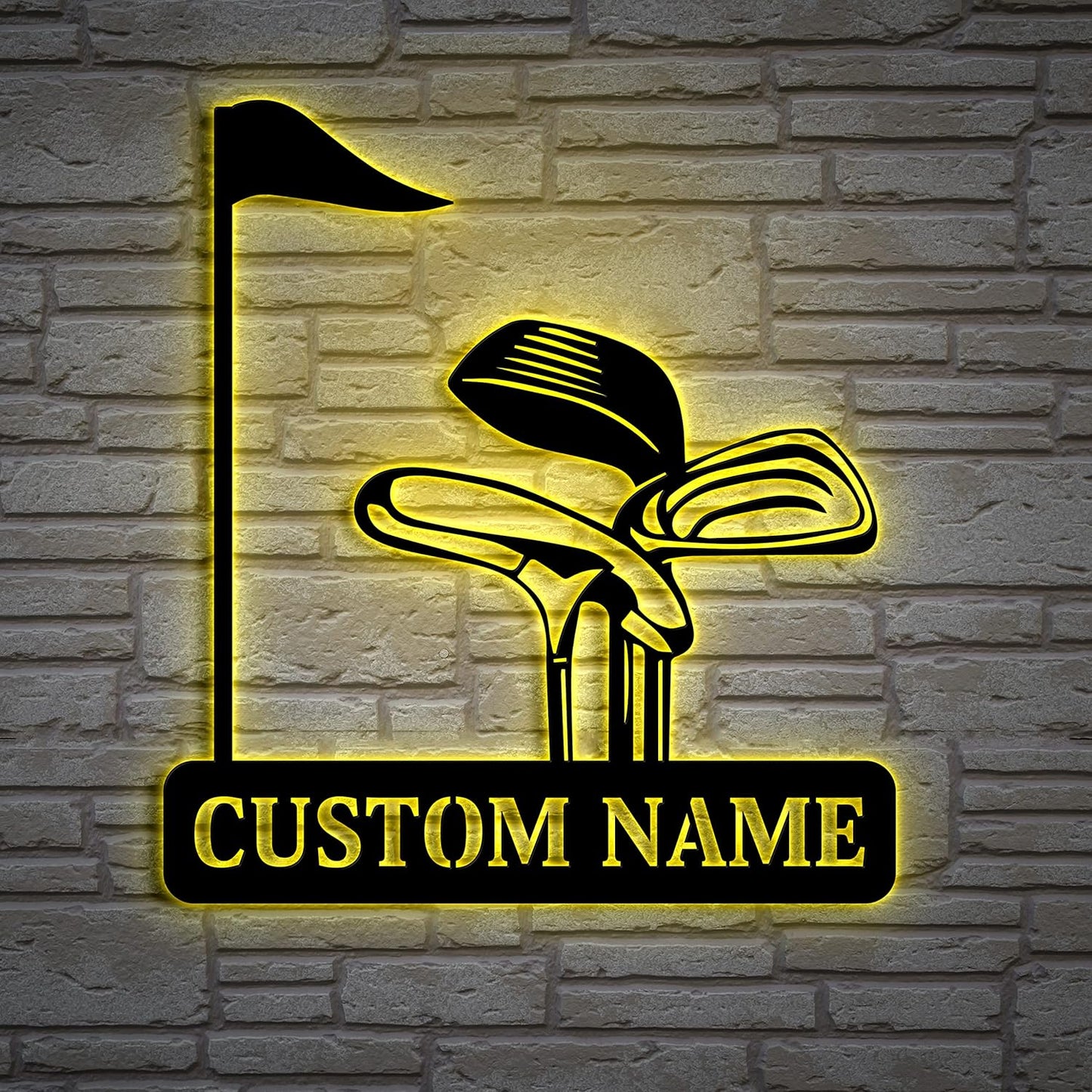 Custom Golf Metal Sign Golf Metal Wall Art,Custom Crossed Golf Metal Wall Art,Personalized Golfer Name Sign Decoration For Room, Hole Golf Club Decoration , Gift For Golfer, Golf Lovers, Home Decor, Gift For Dad, Son, Sports Lovers, Christmas Gift