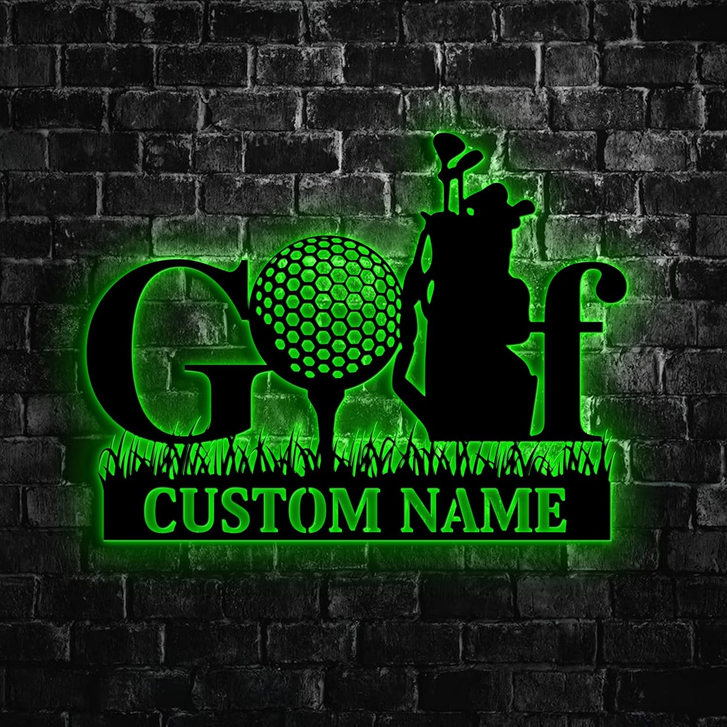 Personalized Golf Metal Sign, Custom Golf Name Monogram Sign, Golf Metal Wall Art, Custom Golf Monogram Wall Decor, Personalized Golf Gift, Gift For Dad, Son, Sports Lovers, Christmas Gift