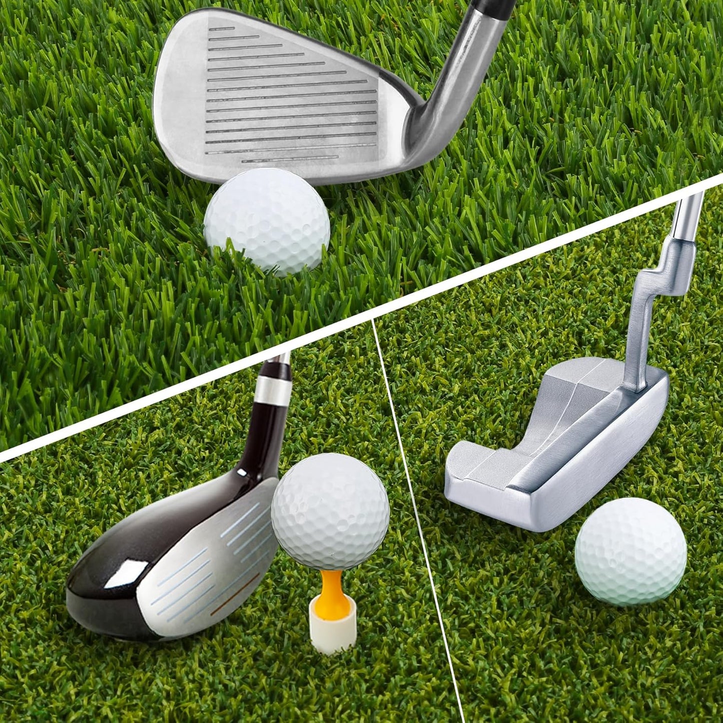 Wind Shear 5x4FT Golf Mat, 2 Turf in 1(35mmRough&16mmFairway) Large Golf Hitting Mat for Indoor/Outdoor Practice, High-Density Artificial Turf Mat for Golf Training in Backyards, Driving Ranges