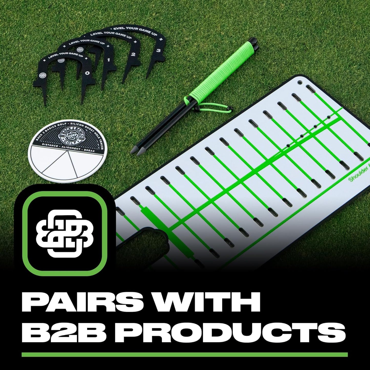 Back 2 Basics Putting Gates Set – Golf Putting Aid for Alignment & Accuracy – Gate Putting Green & Golf Putting Mat Trainer - Gate Putter Training Aid for Putting Green