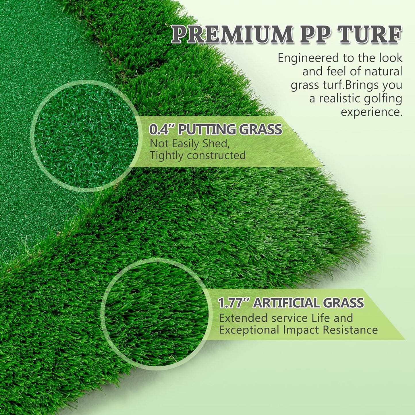 Golf Putting Green Mat Professional Practice Mat with Putter,Movable Golf Cup, Slope Pad Professional Practice Mat for Outdoor/Indoor Training