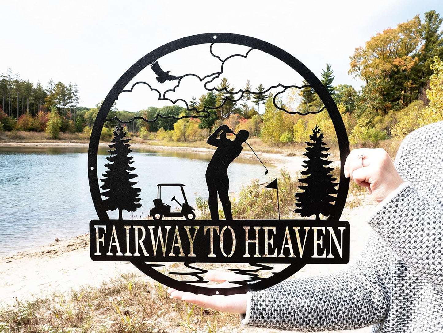 Outdoor Golf Wall Art | Personalized Golf Sign Male Golfer | Golf Decor | 19th Hole Sign | Metal Golf Sign Golf Gifts for Men Man Cave Sign