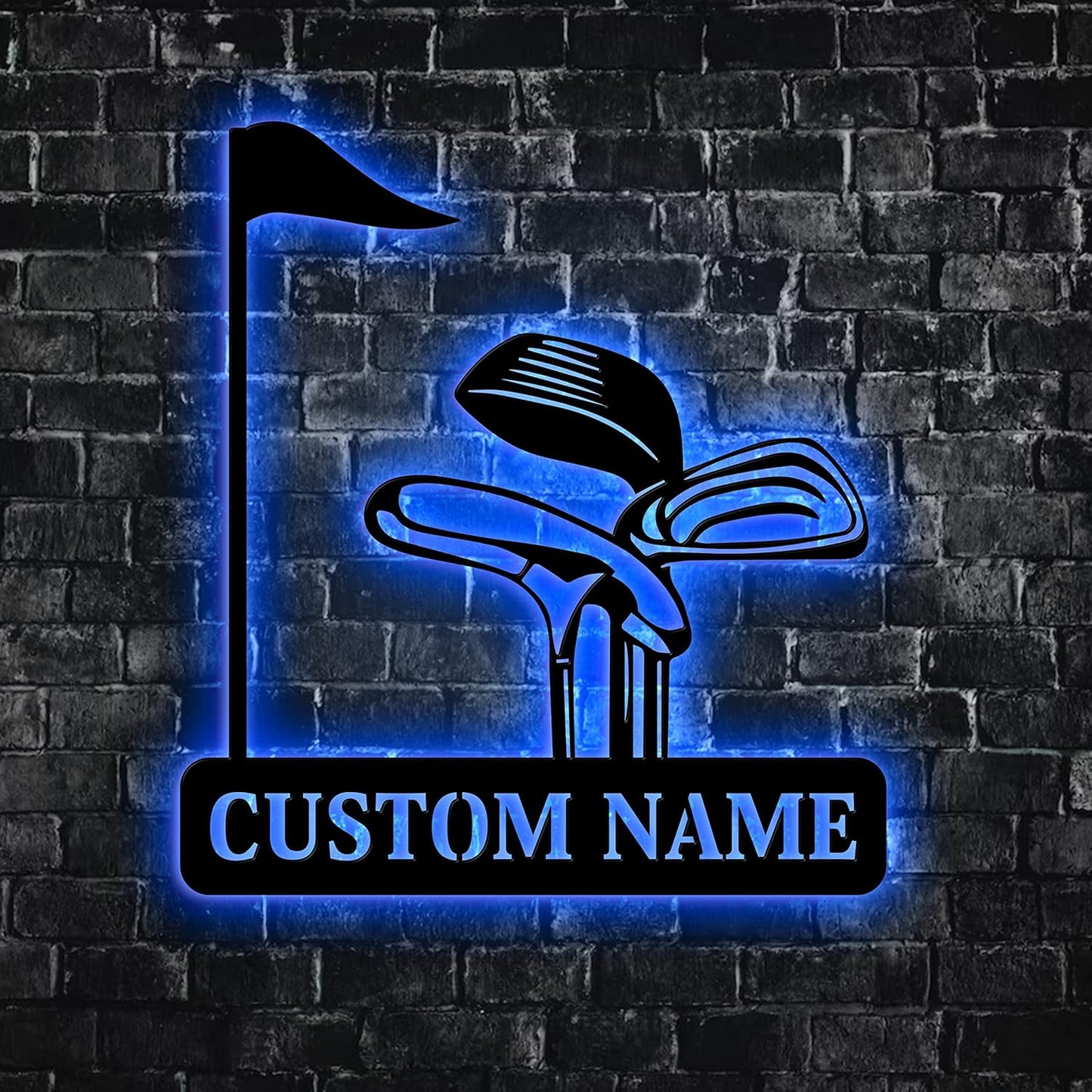 Custom Golf Metal Sign Golf Metal Wall Art,Custom Crossed Golf Metal Wall Art,Personalized Golfer Name Sign Decoration For Room, Hole Golf Club Decoration , Gift For Golfer, Golf Lovers, Home Decor, Gift For Dad, Son, Sports Lovers, Christmas Gift