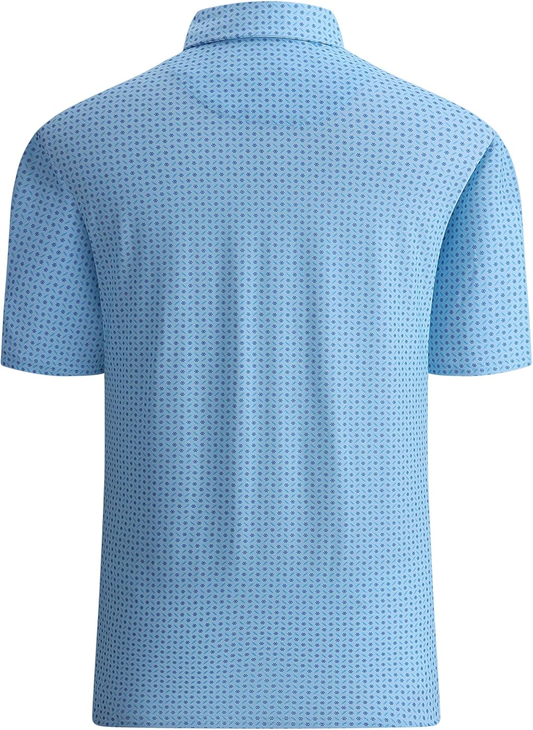 Hodaweisolp Golf Shirts for Men Dry Fit Print Moisture Wicking Performance Short Sleeve Polo Shirt
