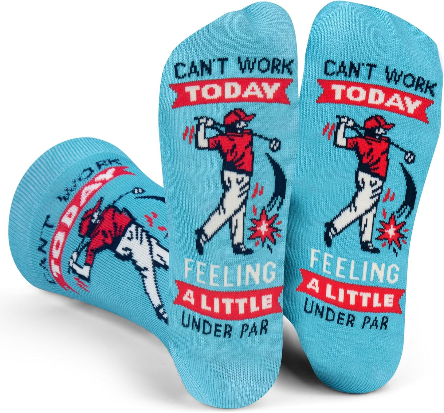 Lavley Funny Golf Socks - Fun gift for golfers - Unisex one size fits most - Great for birthdays or stocking stuffers