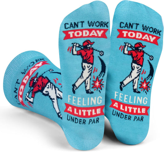 Lavley Funny Golf Socks - Fun gift for golfers - Unisex one size fits most - Great for birthdays or stocking stuffers