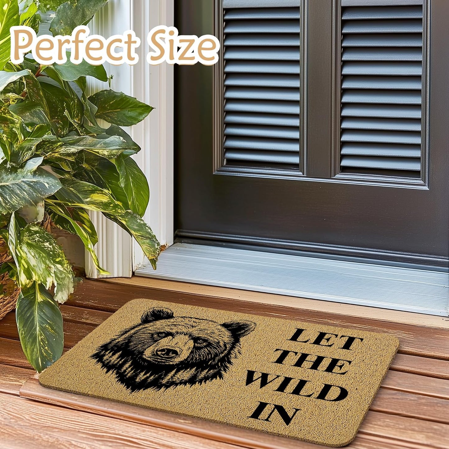 Rv Door Mat, Camper Door Mat, Camping Rug, Rv Rugs, Bear Gifts Doormat, Bear Rugs, 17x30 Inches