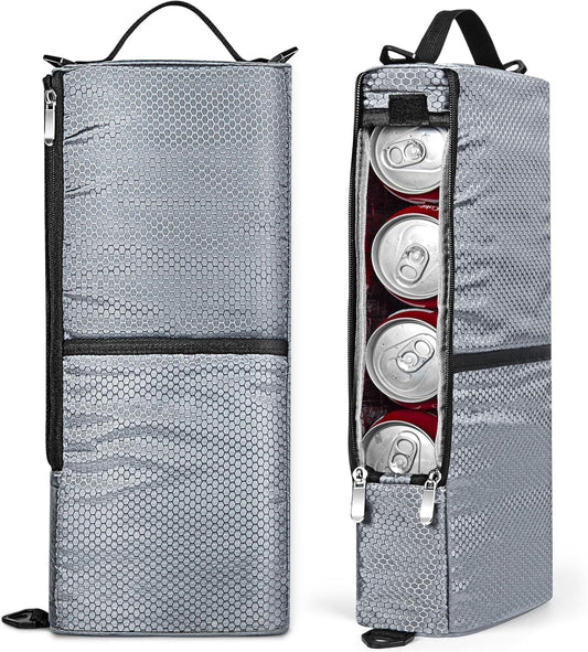 Golf Cooler Bag - Golf Accessories Gifts for Men Women Holds 6 Beer Cans or 2 Wine Bottles, Fits in Golf Bags Insulated Beer Cooler for Golfing, Beach Days, Picnic
