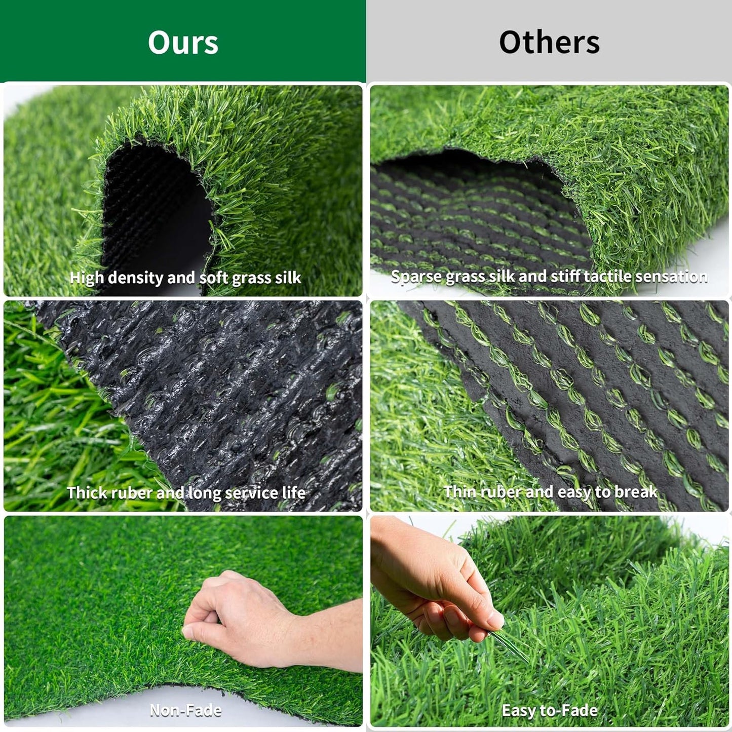 Artificial Grass Turf Mat, 4/5 Inch Indoor Outdoor Entrance Mat, Pet-Friendly Decoration, Easy to Clean (78” x 38”)