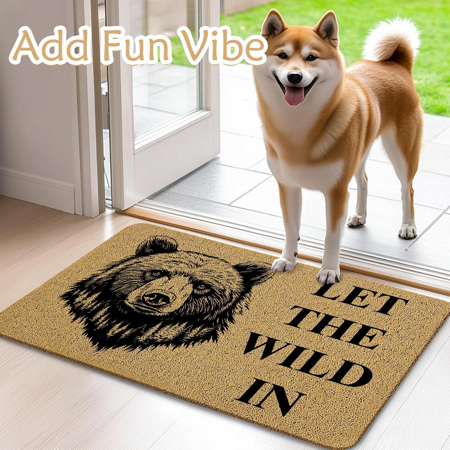 Rv Door Mat, Camper Door Mat, Camping Rug, Rv Rugs, Bear Gifts Doormat, Bear Rugs, 17x30 Inches