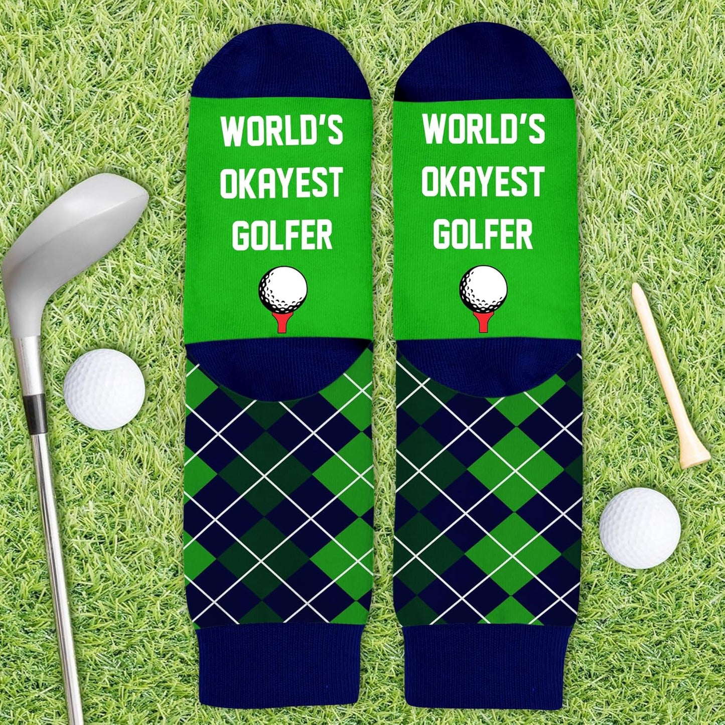 VICRAZY Golf Gifts for Men, Women - Golf Accessories, Golf Socks for Dad, Mom - Funny gift, Christmas Gifts, Stocking Stuffer