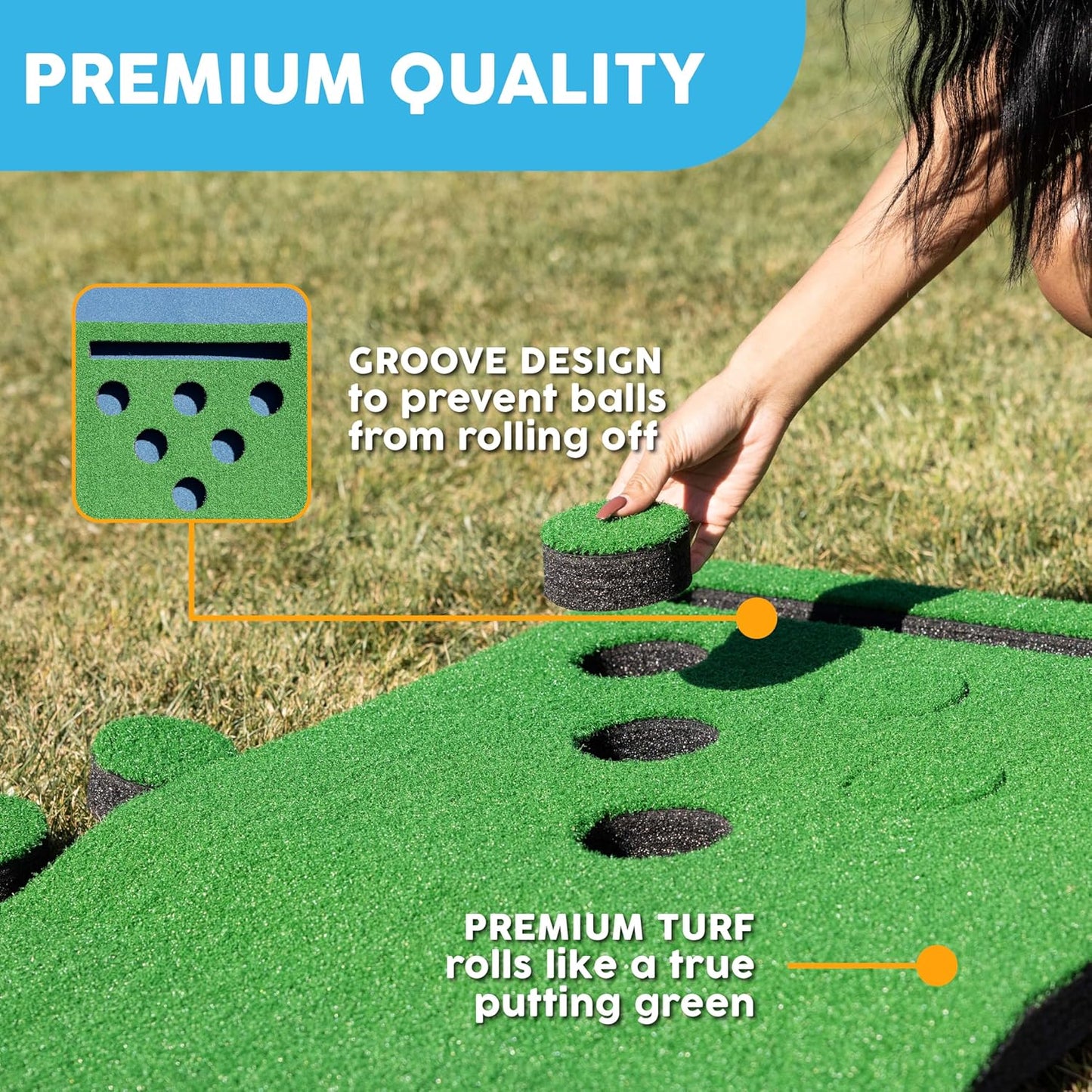 MD Sports Big Sky Putting Green Golf Training Games Pong Style, Perfect for Golf Game Practice