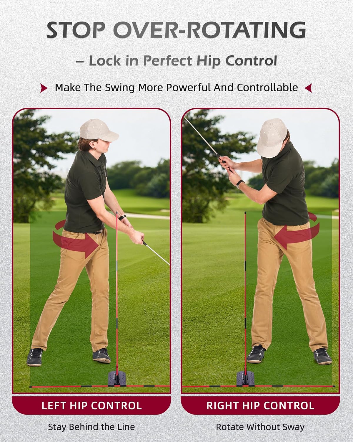 Golf Alignment Stick, Golf Swing Trainer with Angle Plate/Holder Sets, Posture Corrector Golf Trainging Aid, Swing Plane Trainer for Aiming, Putting, Swing/Golf Practice Tools