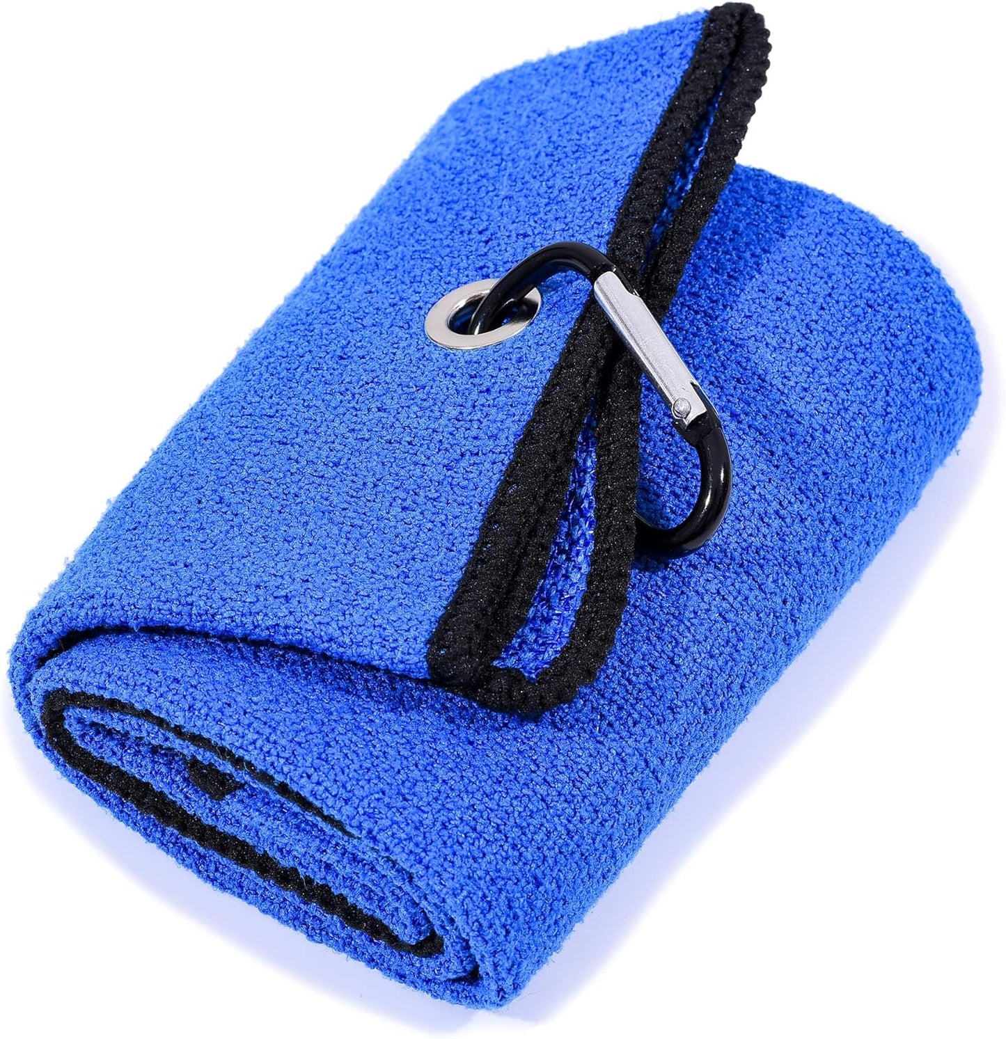 Mile High Life Tri-Fold Golf Towel, 2-in-1 Club & Ball Cleaner, Scratch-Free Scrubbing Side + Ultra-Soft Microfiber, Heavy-Duty Clip, Quick-Dry