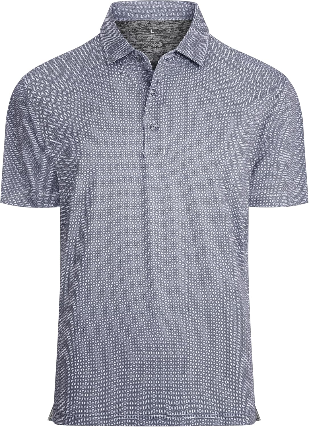 Alex Vando Mens Golf Shirt Moisture Wicking Classic Print Golf Shirts for Men