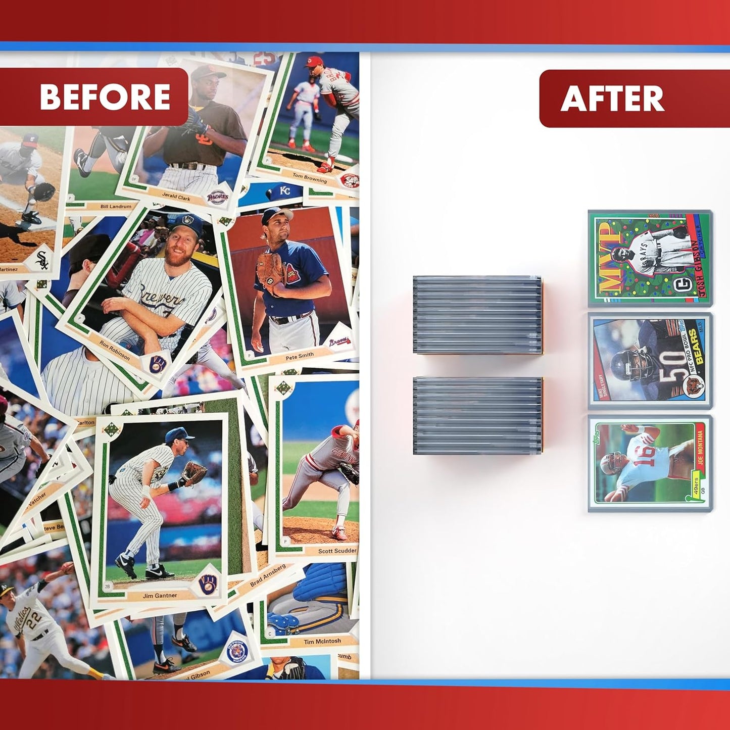 Cardboard Gold - 140pt Top Loaders for Cards - 40 Count - Premium 3x4 Inch Trading Card Toploaders - Protect Your Baseball and Sports Cards with These Crystal Clear Hard Plastic Sleeves Protectors