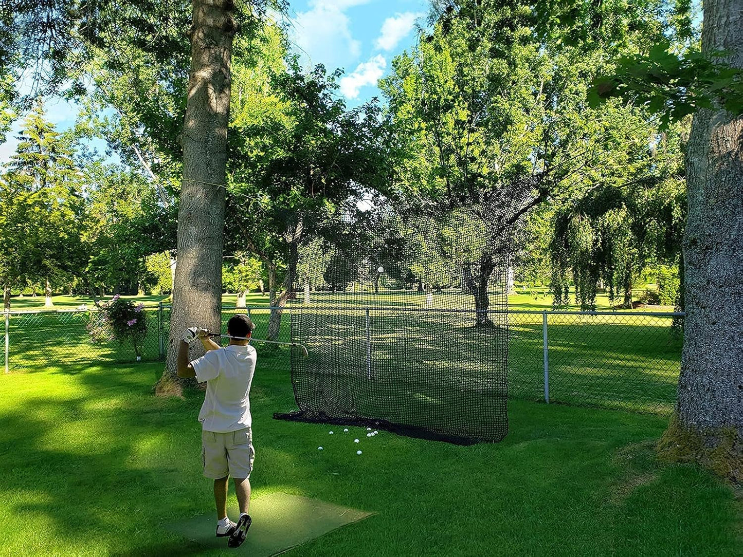 Golf Practice Net - Heavy Duty Nylon Netting, 10x10ft/10x15ft/10x20ft