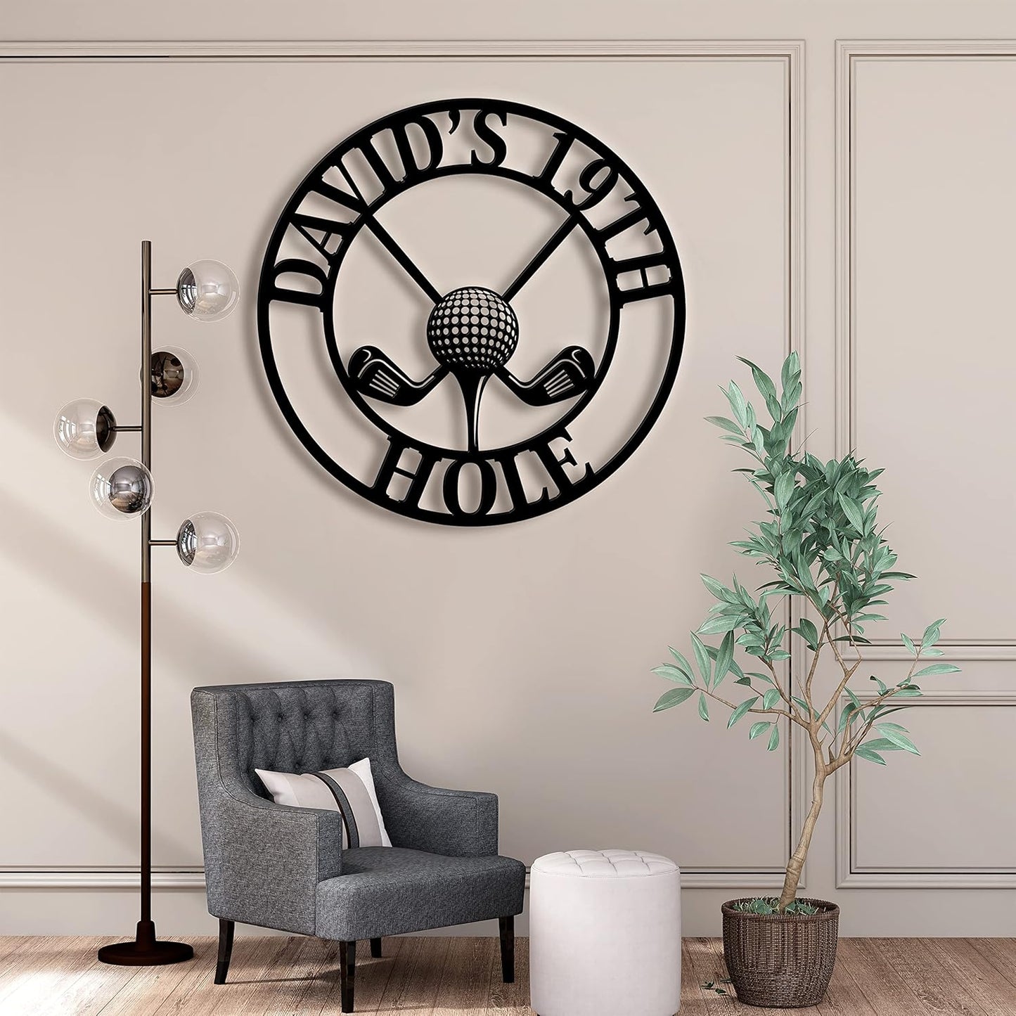 Personalized 19TH Hole Golf Metal Sign LED Light, Home Decoration, Golf Decor For Living Room, Gift For Golfer, Home Decor, Gift For Dad, Son, Sports Lovers, Christmas Gift