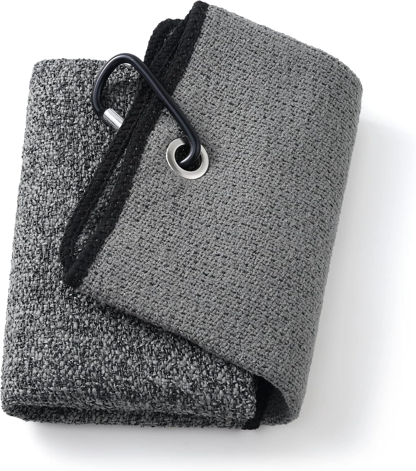 Mile High Life Tri-Fold Golf Towel, 2-in-1 Club & Ball Cleaner, Scratch-Free Scrubbing Side + Ultra-Soft Microfiber, Heavy-Duty Clip, Quick-Dry