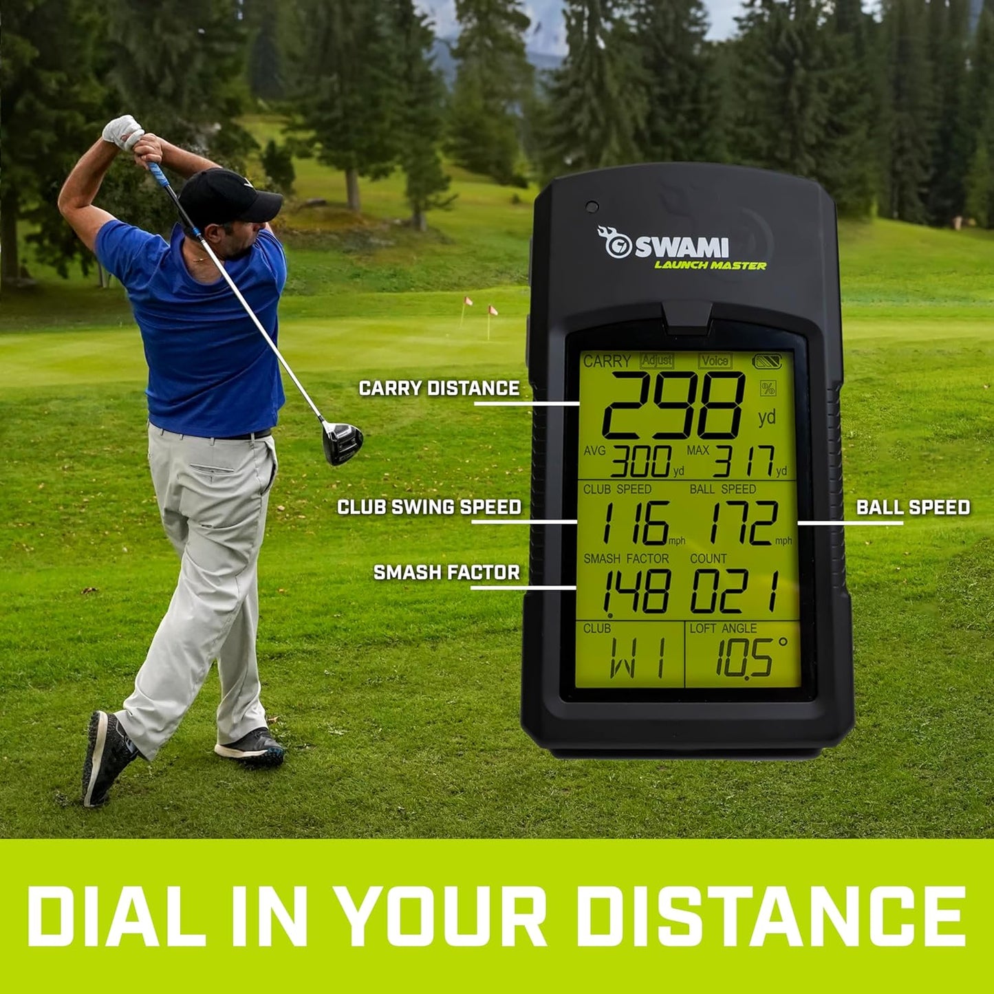 IZZO Golf Swami Launch Master Golf Launch Simulator - Golf Training Aid