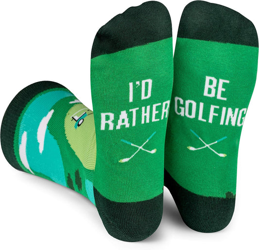 Lavley Funny Golf Socks - Fun gift for golfers - Unisex one size fits most - Great for birthdays or stocking stuffers