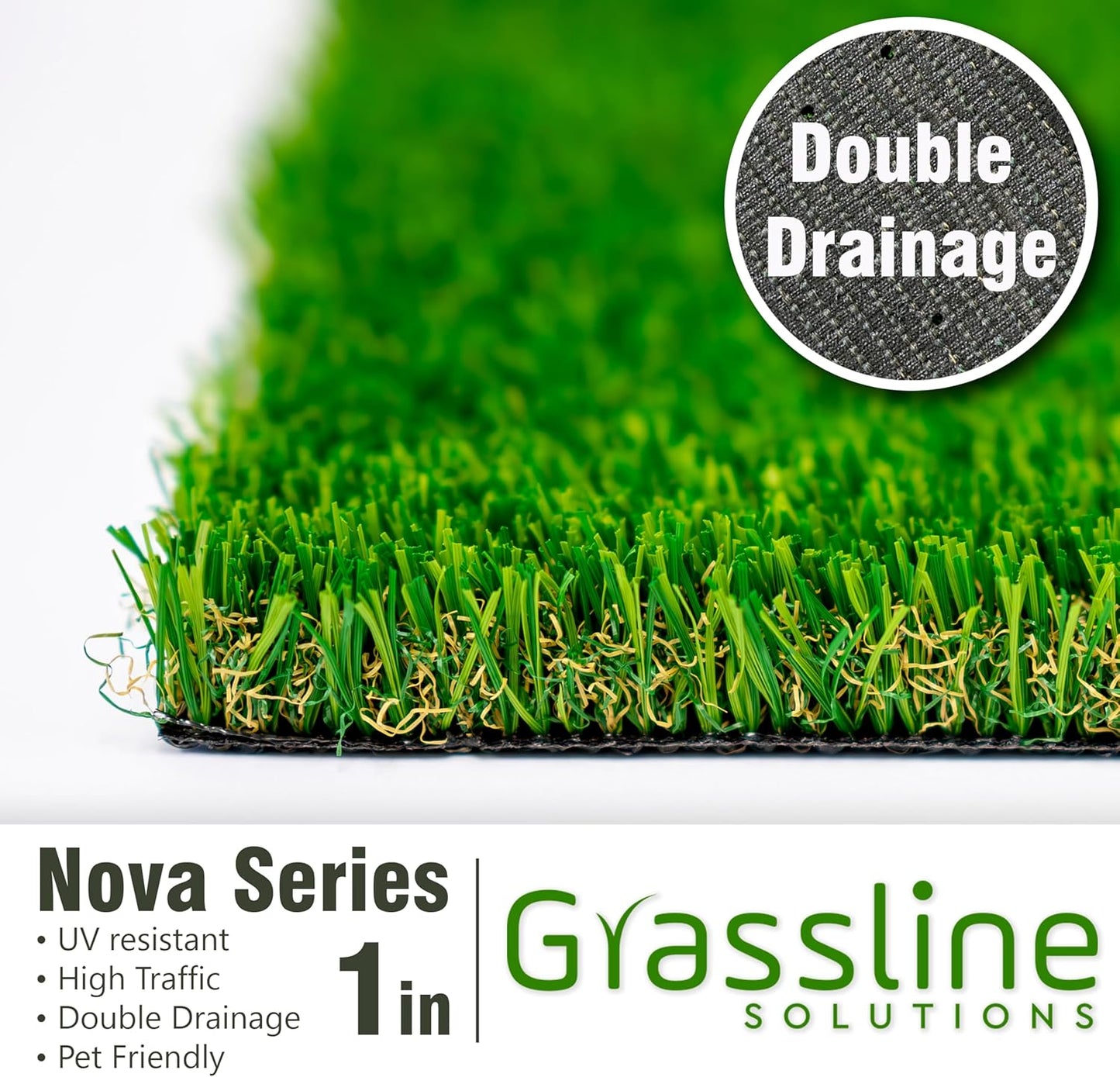 Artificial Grass Strip 5" x25' for Indoor/Outdoor Use-Realistic, 1" Thick Synthetic Turf for DIYers and Professionals, Pre-Cut Roll for Easy Installation and Creative Designs (5in x 25ft)