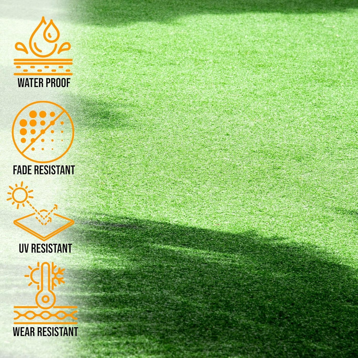 Ottomanson Artificial Turf Golf Hitting Mat 3' x 5' Indoor/Outdoor Waterproof Synthetic Fake Grass for Putting Practice Baseball Football Sports Gym Backyard, Custom Size 2' up to 30'