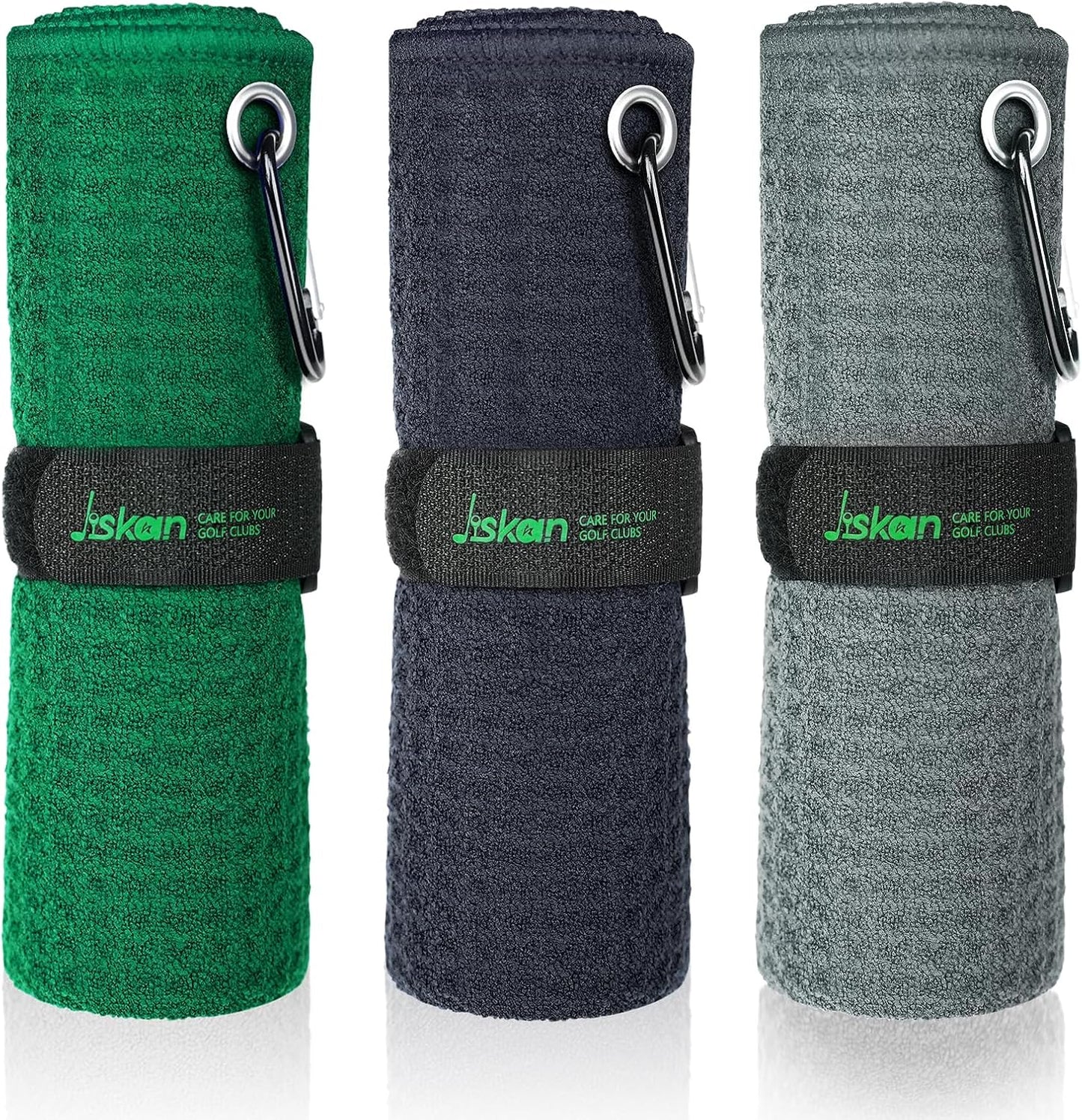 Pro Golf Towel Microfiber Golf Towel for Golf Bags (16" X 16") with Hook, Loop Fastener and Gift Box, Essentials Golf Accessories for Men, Golf Gifts for Men/Women