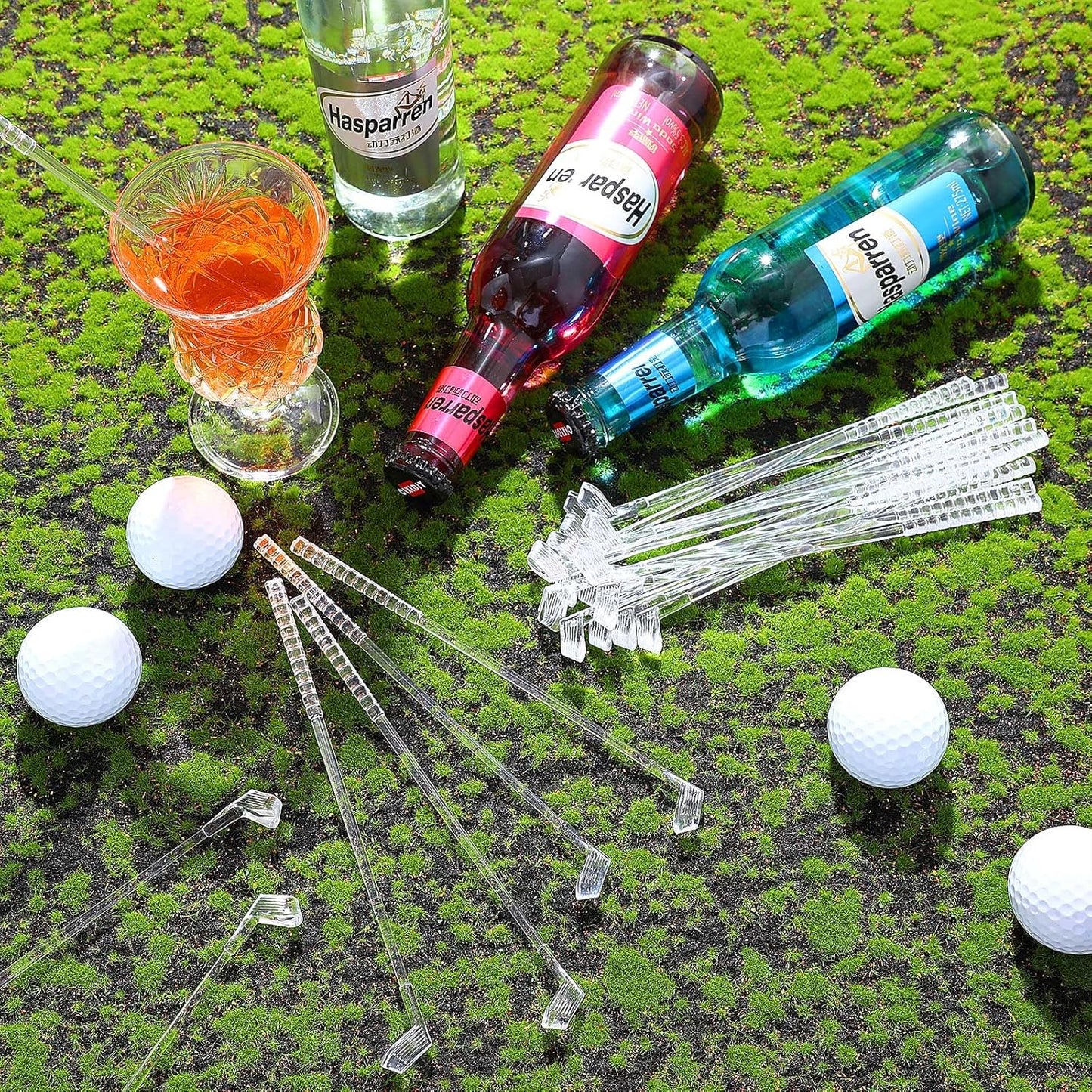 Roshtia 100 Pcs Golf Club Swizzle Stir Sticks Plastic Drink Stirrers Swizzle Sticks for Cocktails Coffee Liquor Cake Pops Golfing Club Gifts Golf Party Favors Decorations