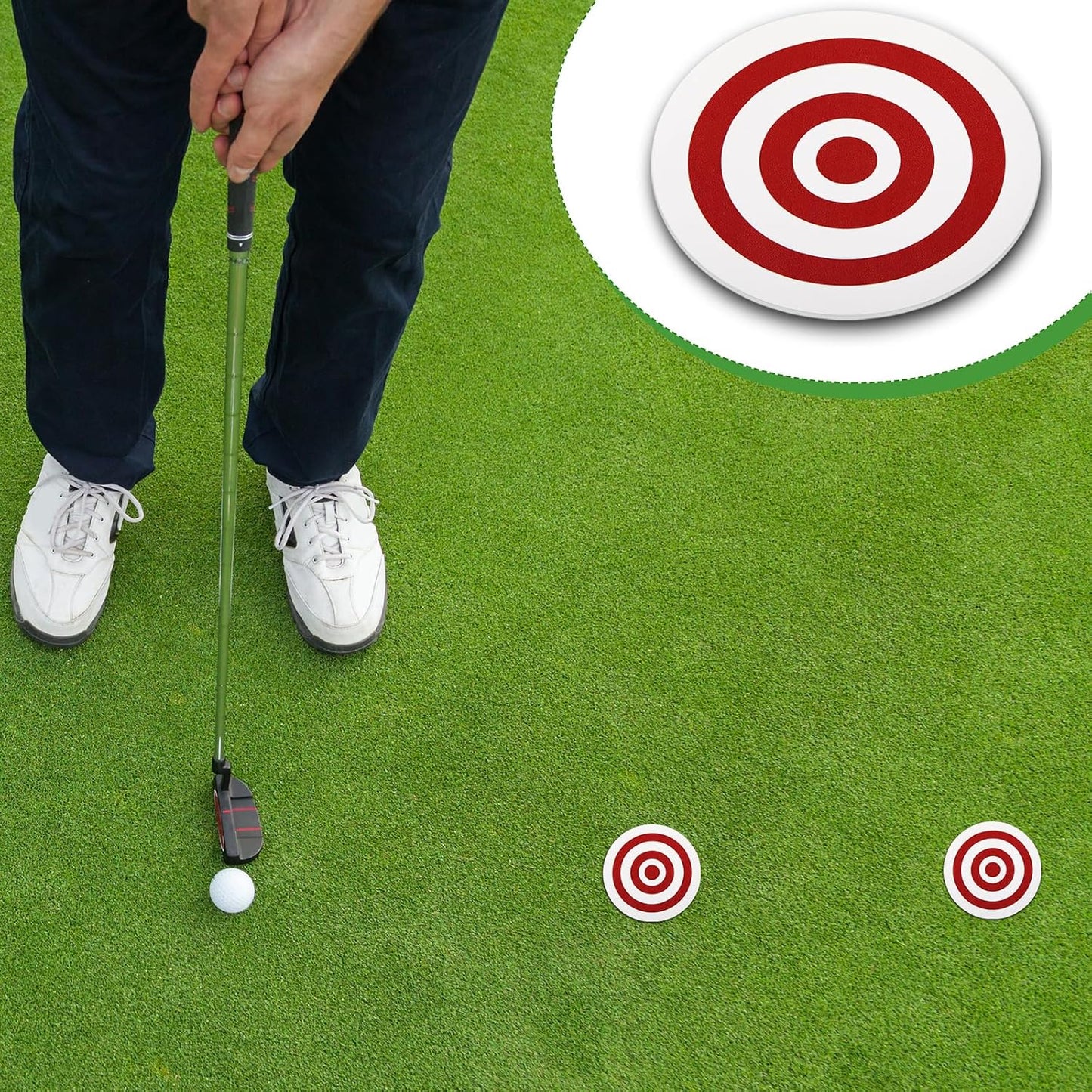 6 Pcs Golf Putting Target Hole Cup Bulk Golf Goal Circles Putt Disk Green Accessories for Golfers Putting Training Indoors Practice Outdoors Aid