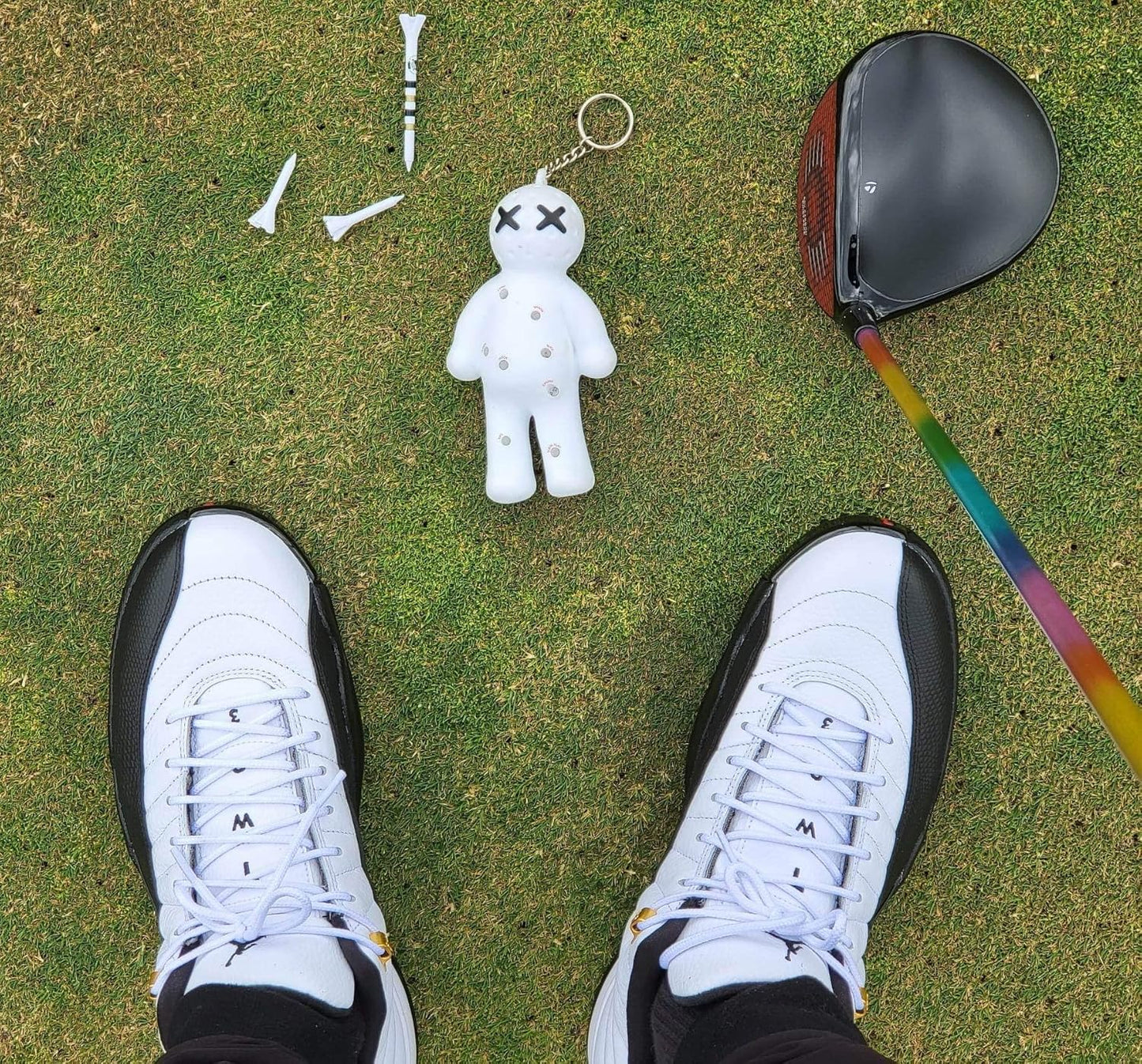 Ball Tee Holder | Novelty Keychain Accessory for Bag | Gifts for Men | Fits 3 1/4, 2 3/4, 1 1/2 Tees
