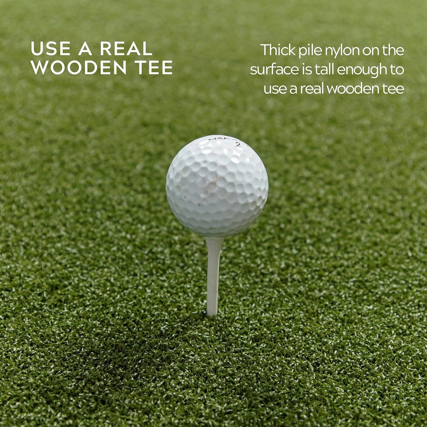 The Original Country Club Elite® by Real Feel Golf Mats® 5' X 8' Simulator Size Golf Mat | Heavy Duty Commercial Practice Mat | Accepts A Real Tee | Swing Down and Through | Indoor/Outdoor