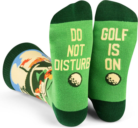 Lavley Funny Golf Socks - Fun gift for golfers - Unisex one size fits most - Great for birthdays or stocking stuffers