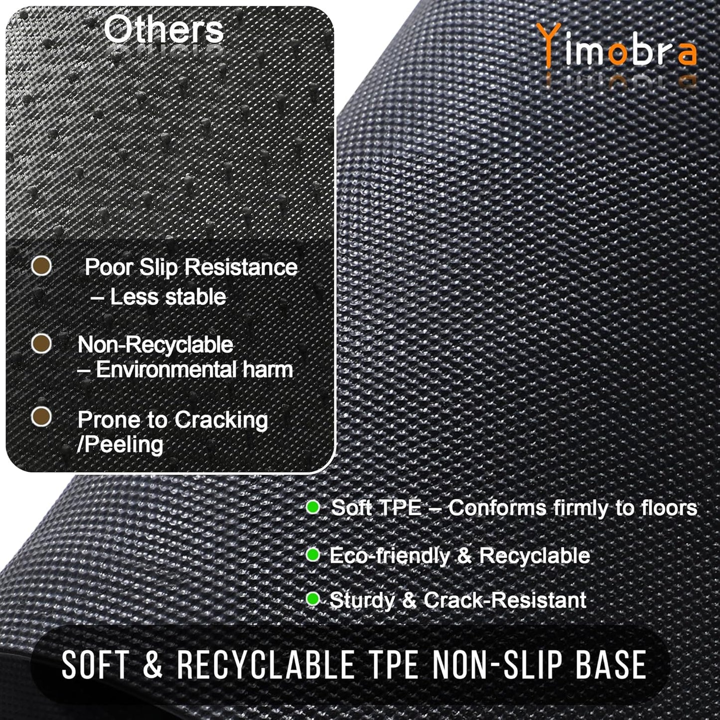 Yimobra Welcome Mat Outdoor Indoor, All-Season Waterproof Front Door Mat Outside Entrance, All-Weather Heavy Duty Non-Slip Doormat, Low Profile Porch Patio Entrance Mats, 60x36, Red