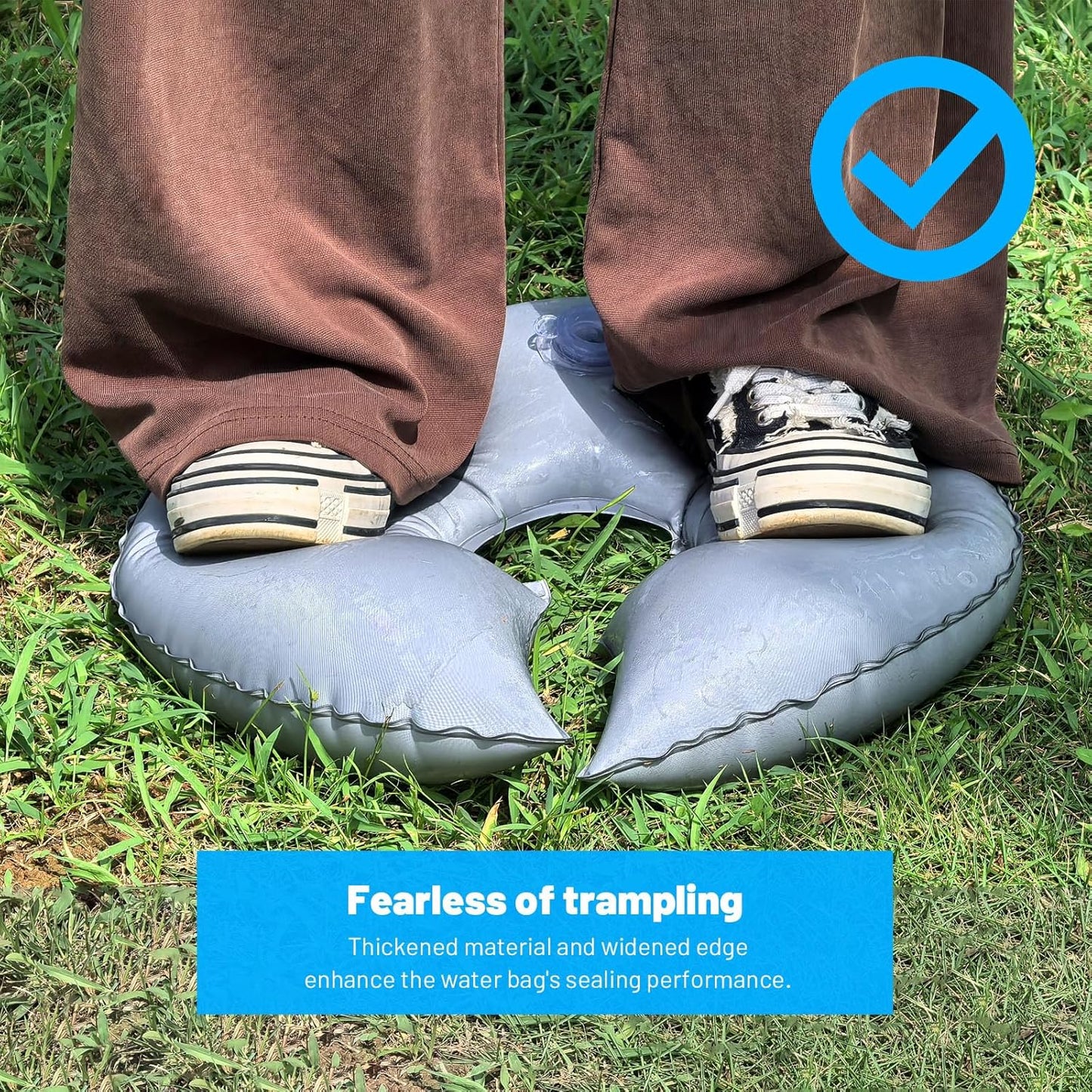 2 Pack 18" Water Bags for Feather Flag Base, Upgraded Thickened PVC Material, Openable Water Weight Bag for Feather Flag Stand Beach Umbrella and Photography Stand, 20 lbs Each