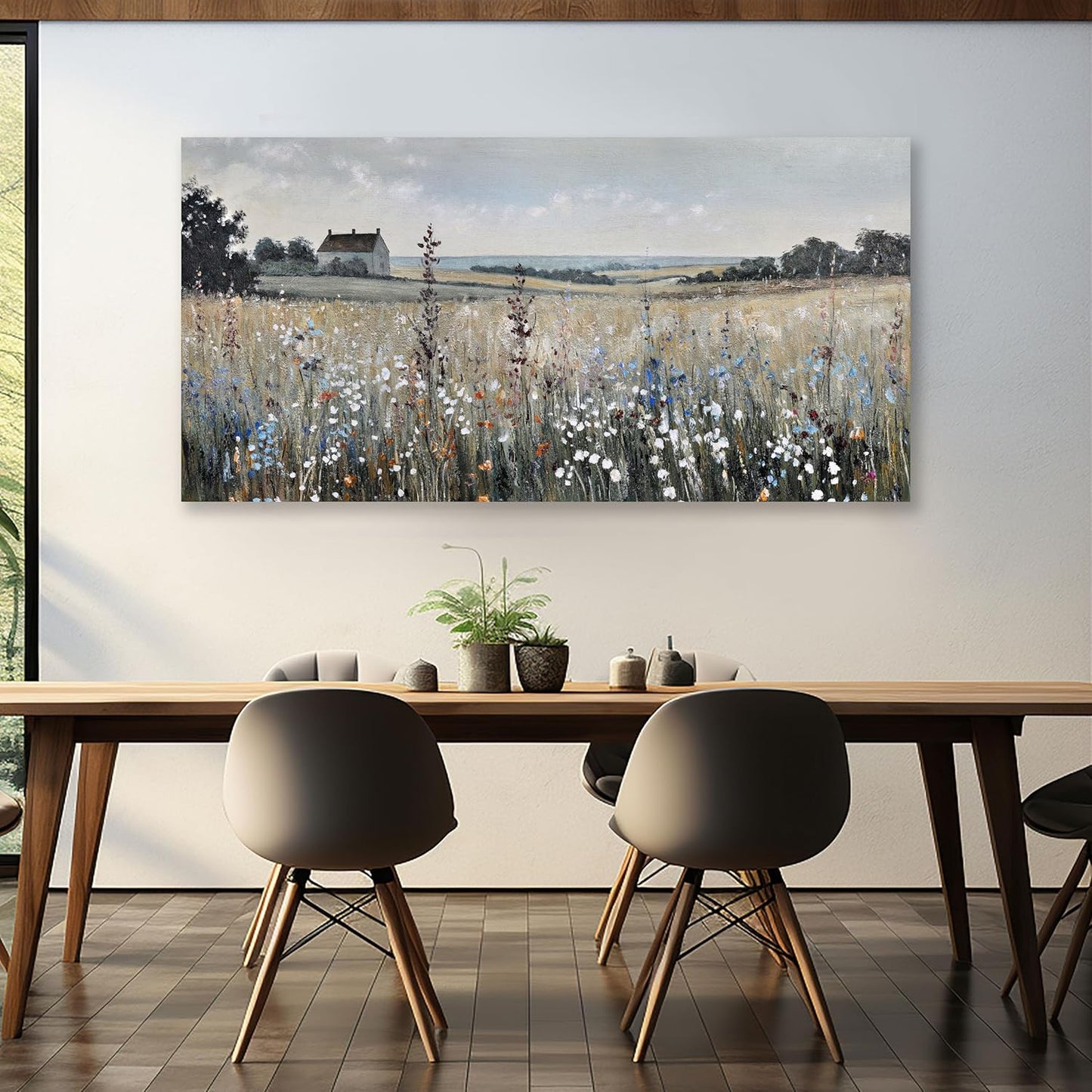 Glvzygy Canvas Wall Art Vintage Decor Artwork Classical Oil Painting Canvas Prints Vintage Landscape Wall Art Suitable for Living Room Bedroom and Office Home Decor Painting 20"x40"