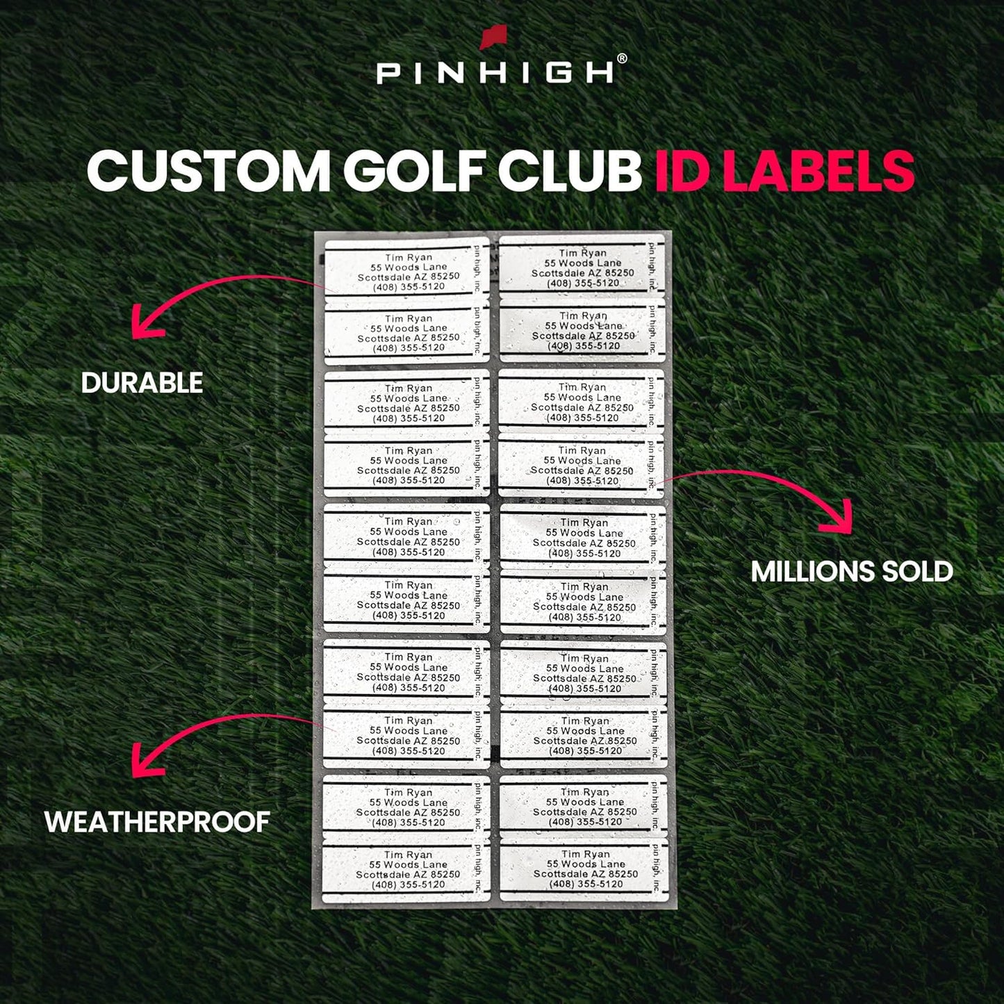 Golf Essentials: Personalized ID Labels, Pro Scorecards & Game Guides. Weatherproof Accessories for Club Tracking, Stat Logging & Wagering