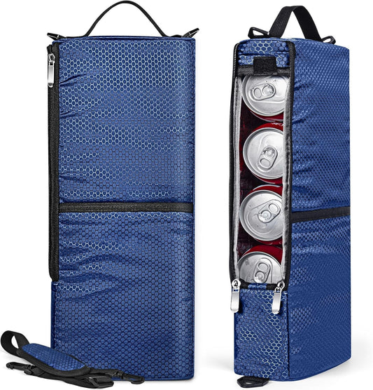 Golf Cooler Bag - Golf Accessories Gifts for Men Women Holds 6 Beer Cans or 2 Wine Bottles, Fits in Golf Bags Insulated Beer Cooler for Golfing, Beach Days, Picnic
