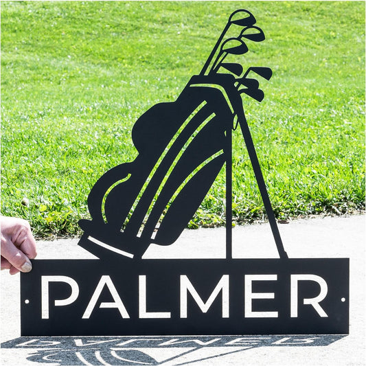 Personalized Metal Golf Team Name Sign, Custom Golf Name Sign, Sports Name Sign, Sport Theme Room Decor, Name Wall Art, Golfer Gift, Golf Decor